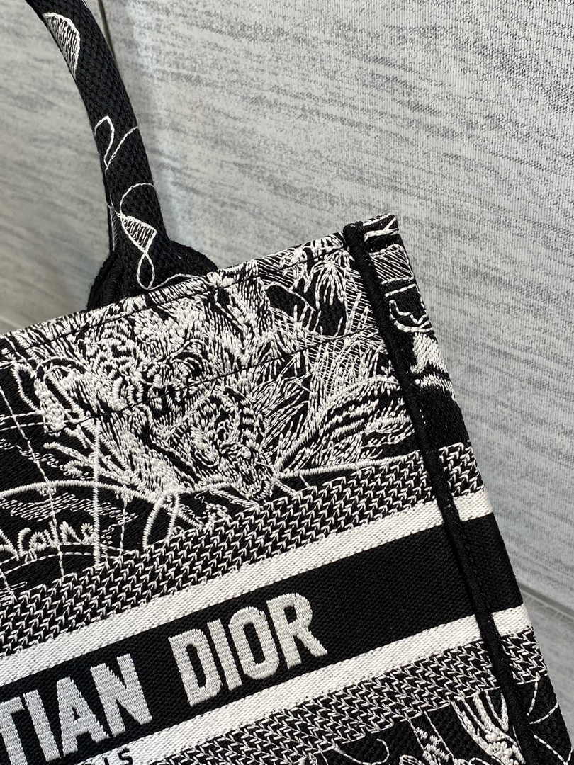 Dior Small Book Tote M1265 Toile de Jouy Embroidery M3564