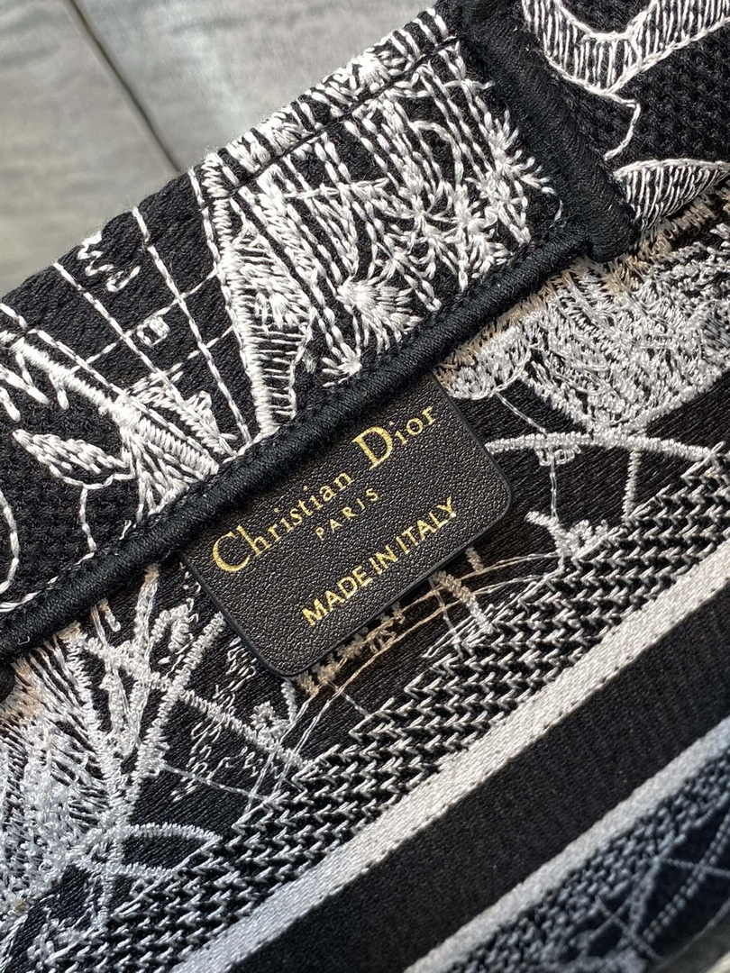 Dior Small Book Tote M1265 Toile de Jouy Embroidery M3564