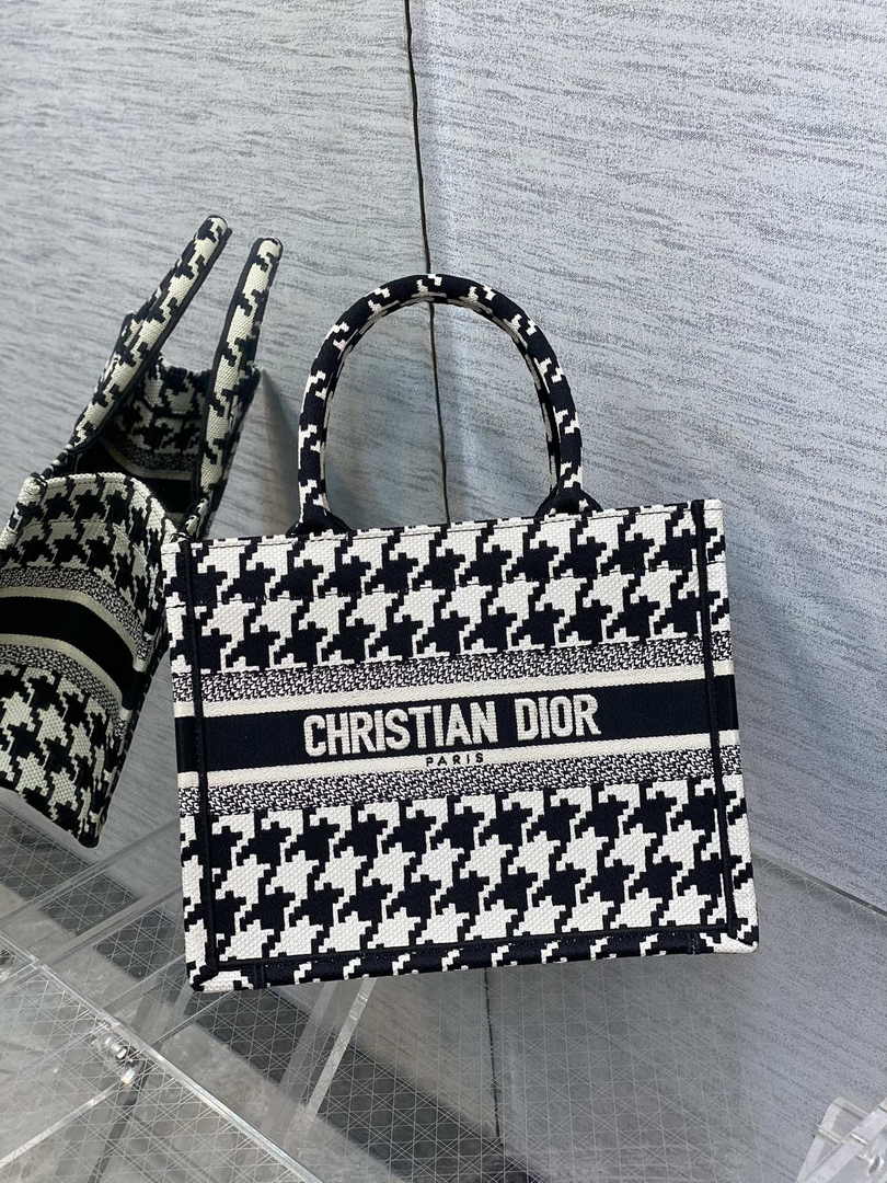 Dior Small Book Tote M1265 Toile de Jouy Embroidery M3518