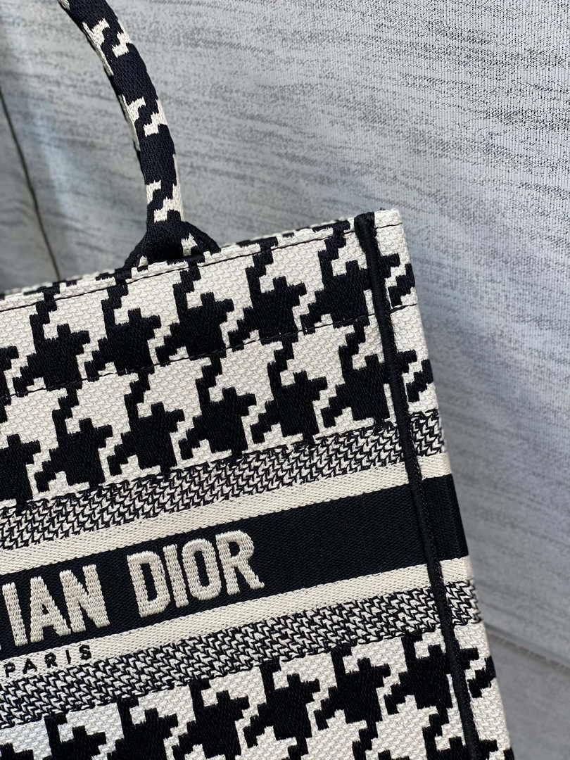 Dior Small Book Tote M1265 Toile de Jouy Embroidery M3518