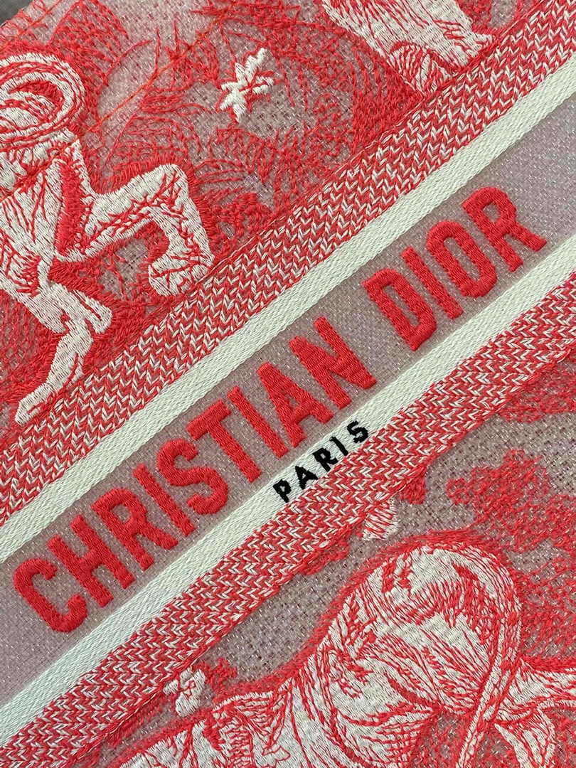 Dior Small Book Tote M1265 Toile de Jouy Embroidery M3530
