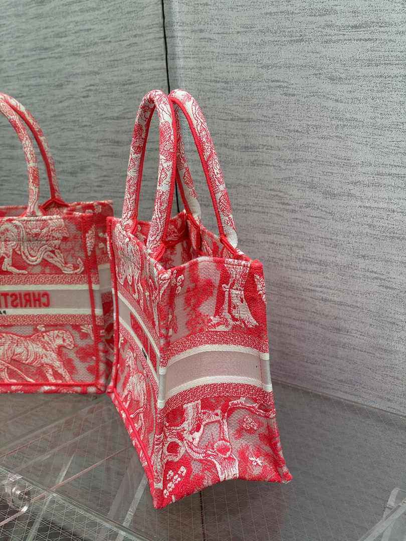 Dior Small Book Tote M1265 Toile de Jouy Embroidery M3530