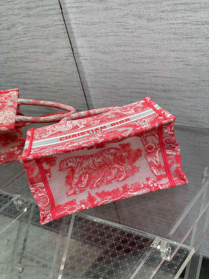 Dior Small Book Tote M1265 Toile de Jouy Embroidery M3530