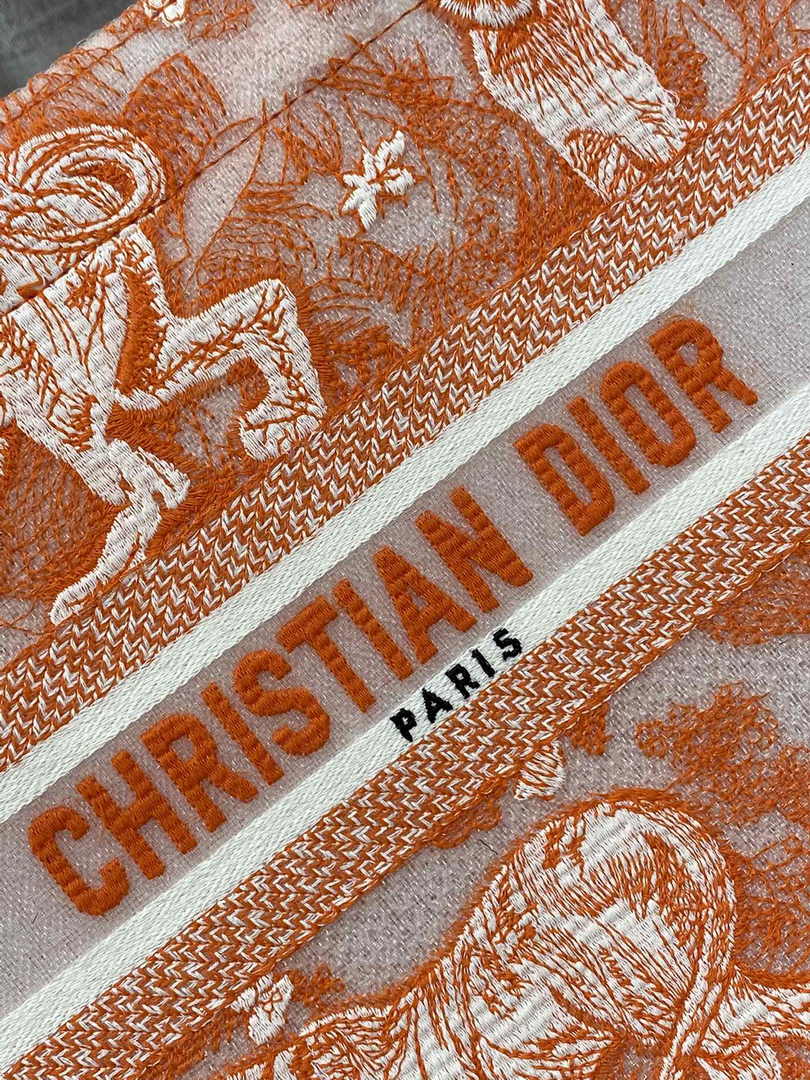 Dior Small Book Tote M1265 Toile de Jouy Embroidery M3531