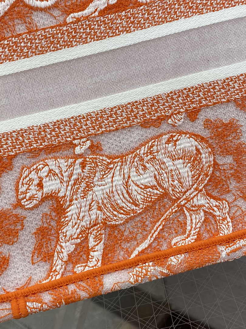 Dior Small Book Tote M1265 Toile de Jouy Embroidery M3531