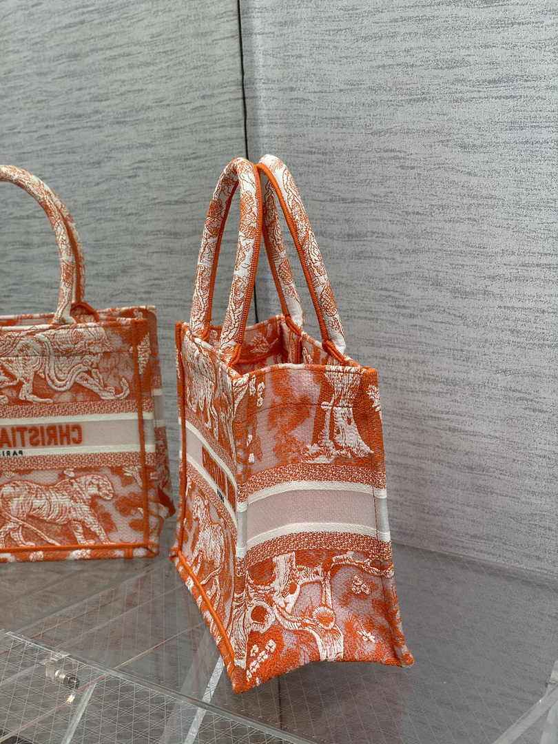 Dior Small Book Tote M1265 Toile de Jouy Embroidery M3531