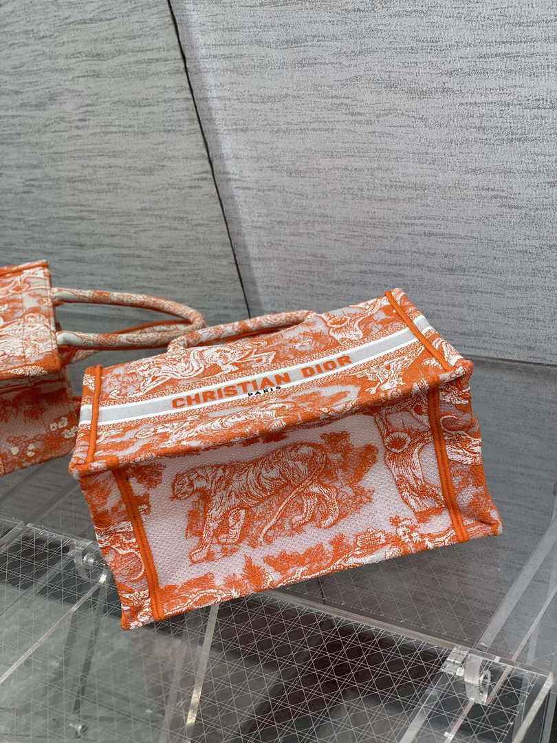 Dior Small Book Tote M1265 Toile de Jouy Embroidery M3531