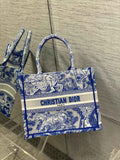 Dior Small Book Tote M1265 Toile de Jouy Embroidery M3532