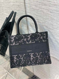 Dior Small Book Tote M1265 Toile de Jouy Embroidery M3542