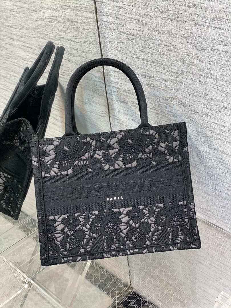 Dior Small Book Tote M1265 Toile de Jouy Embroidery M3542