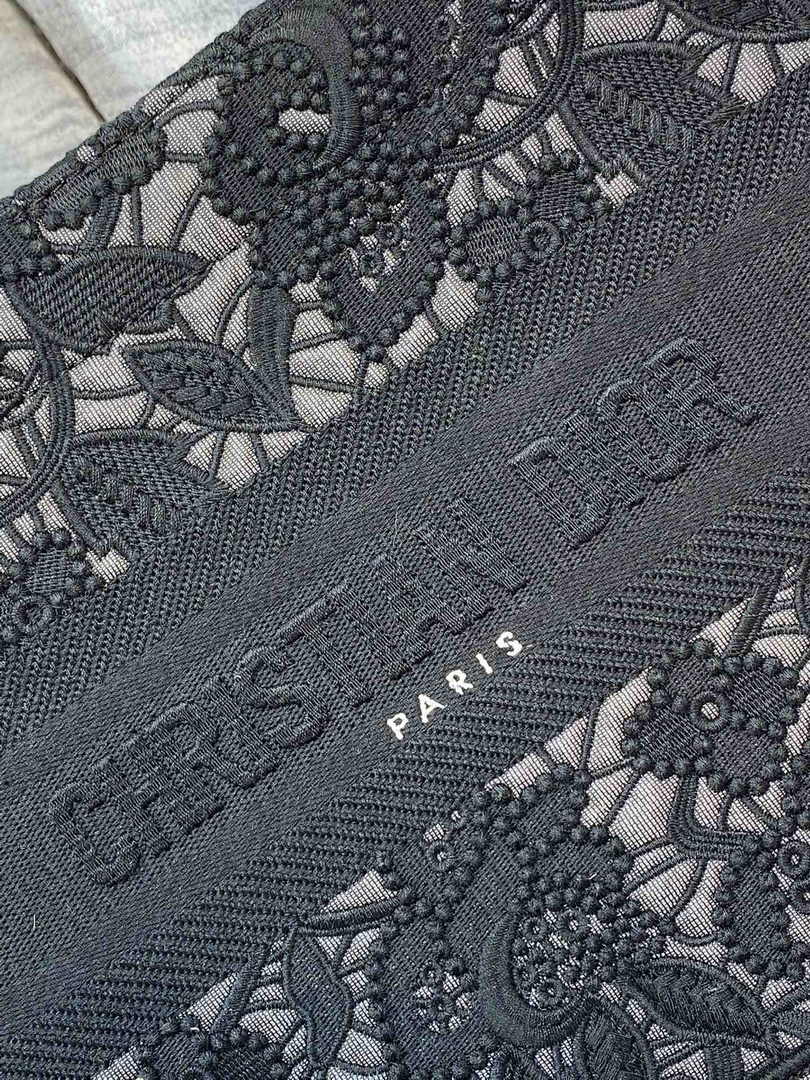 Dior Small Book Tote M1265 Toile de Jouy Embroidery M3542