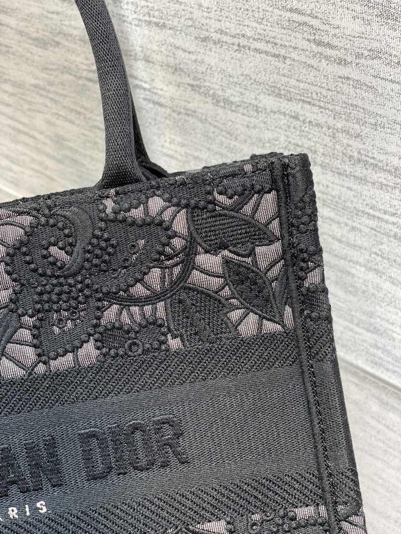 Dior Small Book Tote M1265 Toile de Jouy Embroidery M3542