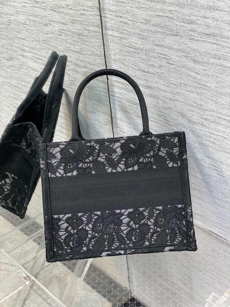 Dior Small Book Tote M1265 Toile de Jouy Embroidery M3542
