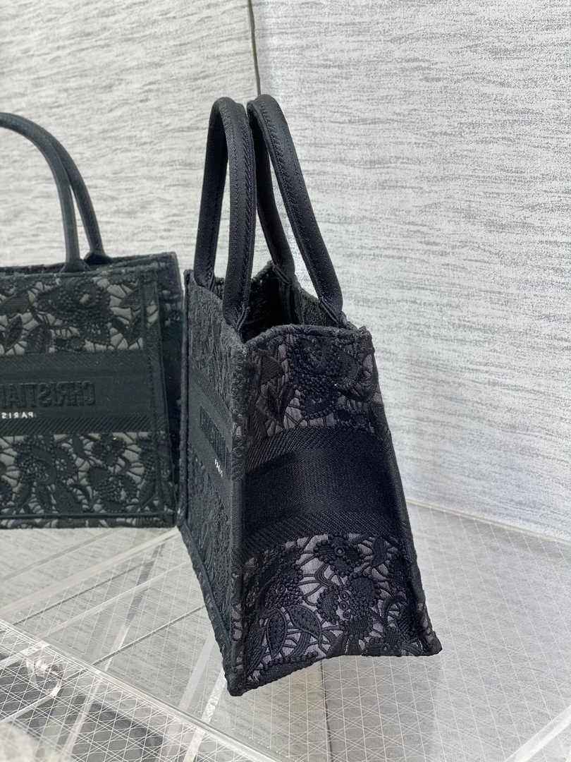 Dior Small Book Tote M1265 Toile de Jouy Embroidery M3542