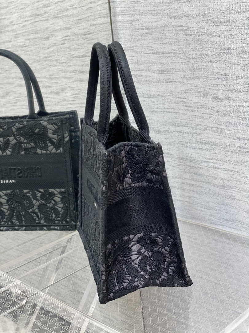 Dior Small Book Tote M1265 Toile de Jouy Embroidery M3542
