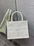 Dior Small Book Tote M1265 Toile de Jouy Embroidery M3543