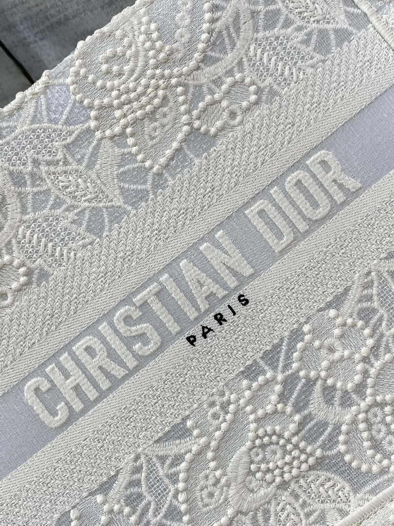 Dior Small Book Tote M1265 Toile de Jouy Embroidery M3543