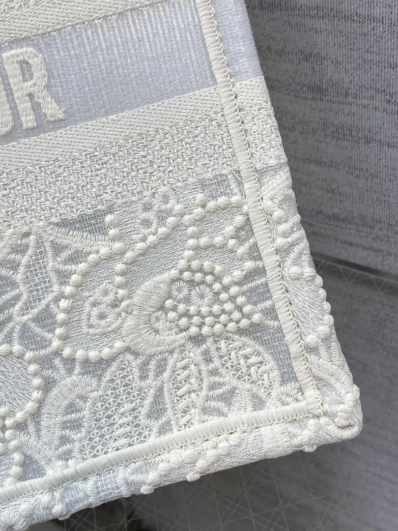 Dior Small Book Tote M1265 Toile de Jouy Embroidery M3543