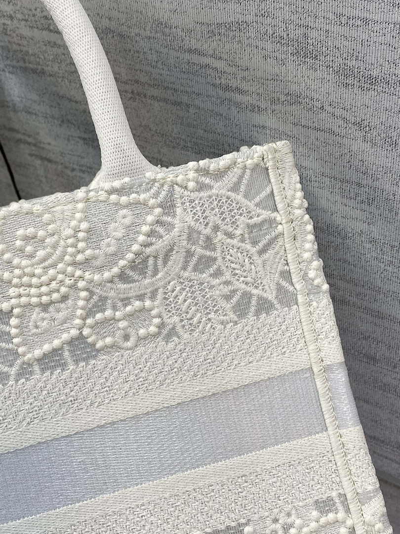 Dior Small Book Tote M1265 Toile de Jouy Embroidery M3543