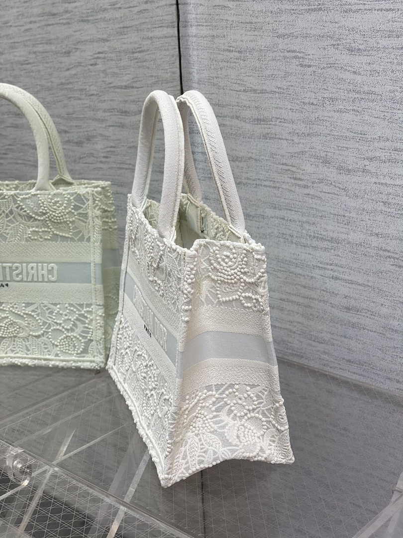 Dior Small Book Tote M1265 Toile de Jouy Embroidery M3543