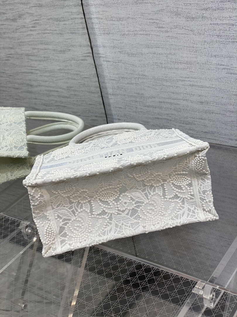 Dior Small Book Tote M1265 Toile de Jouy Embroidery M3543