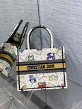 Dior Small Book Tote M1265 Toile de Jouy Embroidery M3520