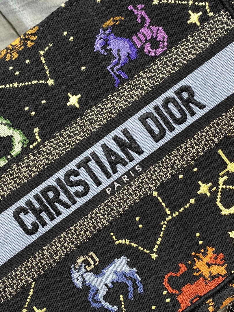 Dior Small Book Tote M1265 Toile de Jouy Embroidery M3521