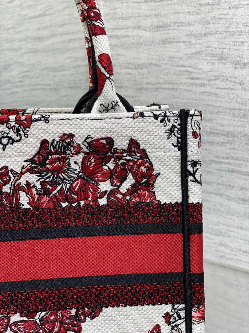 Dior Small Book Tote M1265 Toile de Jouy Embroidery M3559