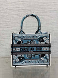 Dior Small Book Tote M1265 Toile de Jouy Embroidery M3544