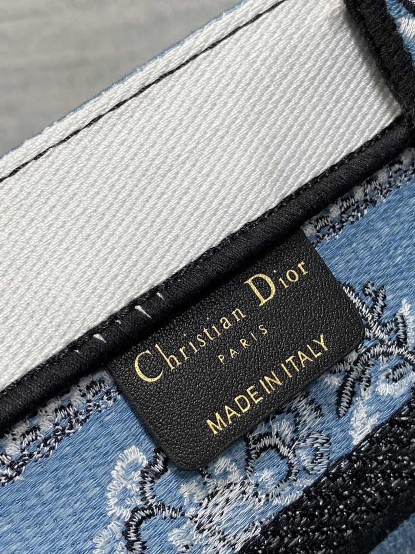 Dior Small Book Tote M1265 Toile de Jouy Embroidery M3544