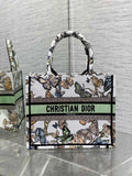 Dior Small Book Tote M1265 Toile de Jouy Embroidery M3558