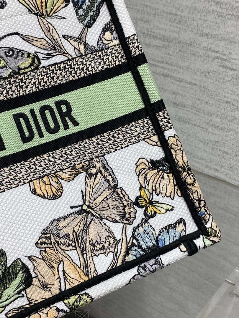 Dior Small Book Tote M1265 Toile de Jouy Embroidery M3558