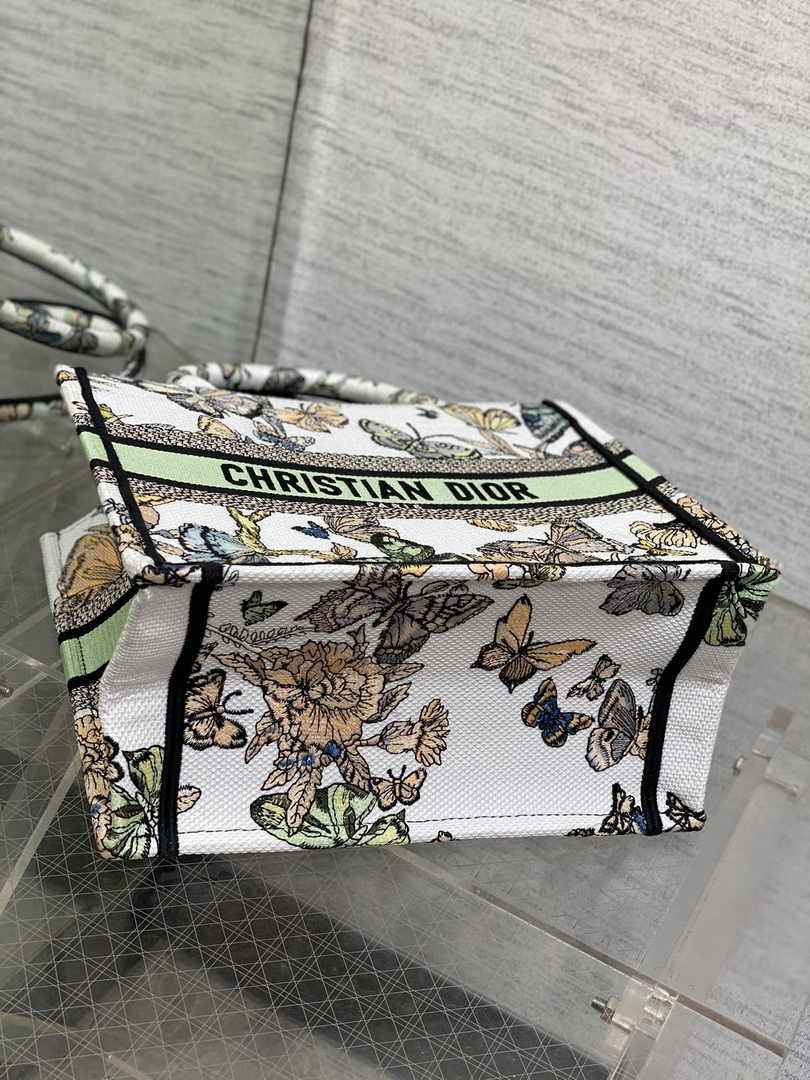 Dior Small Book Tote M1265 Toile de Jouy Embroidery M3558