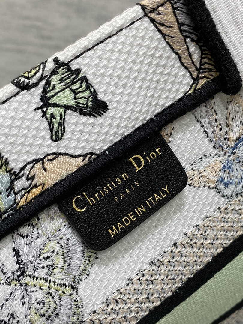 Dior Small Book Tote M1265 Toile de Jouy Embroidery M3558