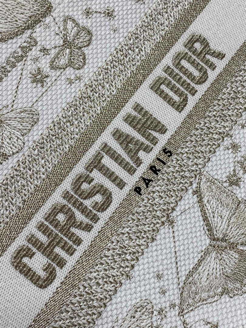 Dior Small Book Tote M1265 Toile de Jouy Embroidery M3557