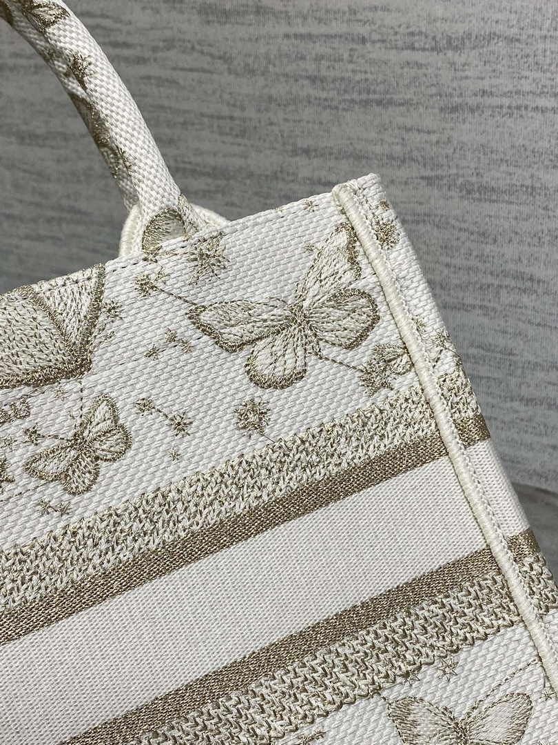 Dior Small Book Tote M1265 Toile de Jouy Embroidery M3557