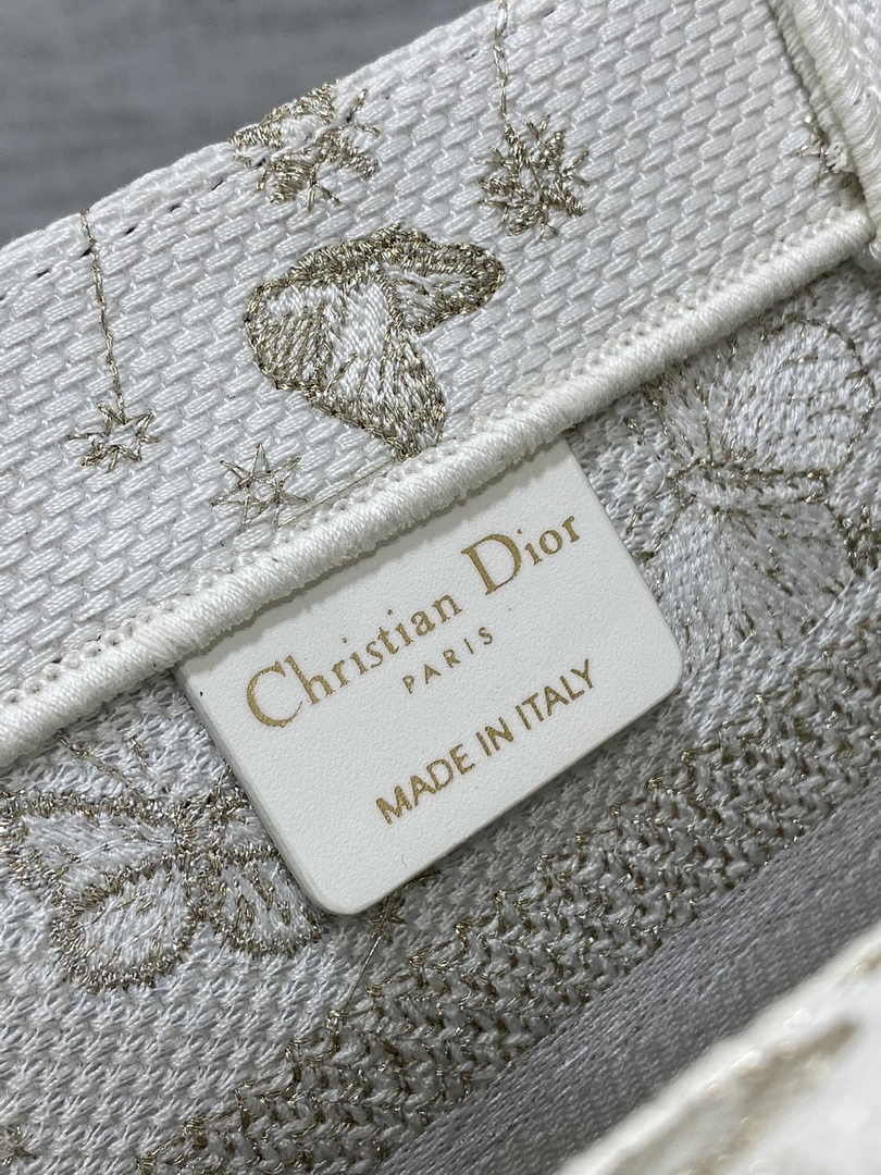 Dior Small Book Tote M1265 Toile de Jouy Embroidery M3557