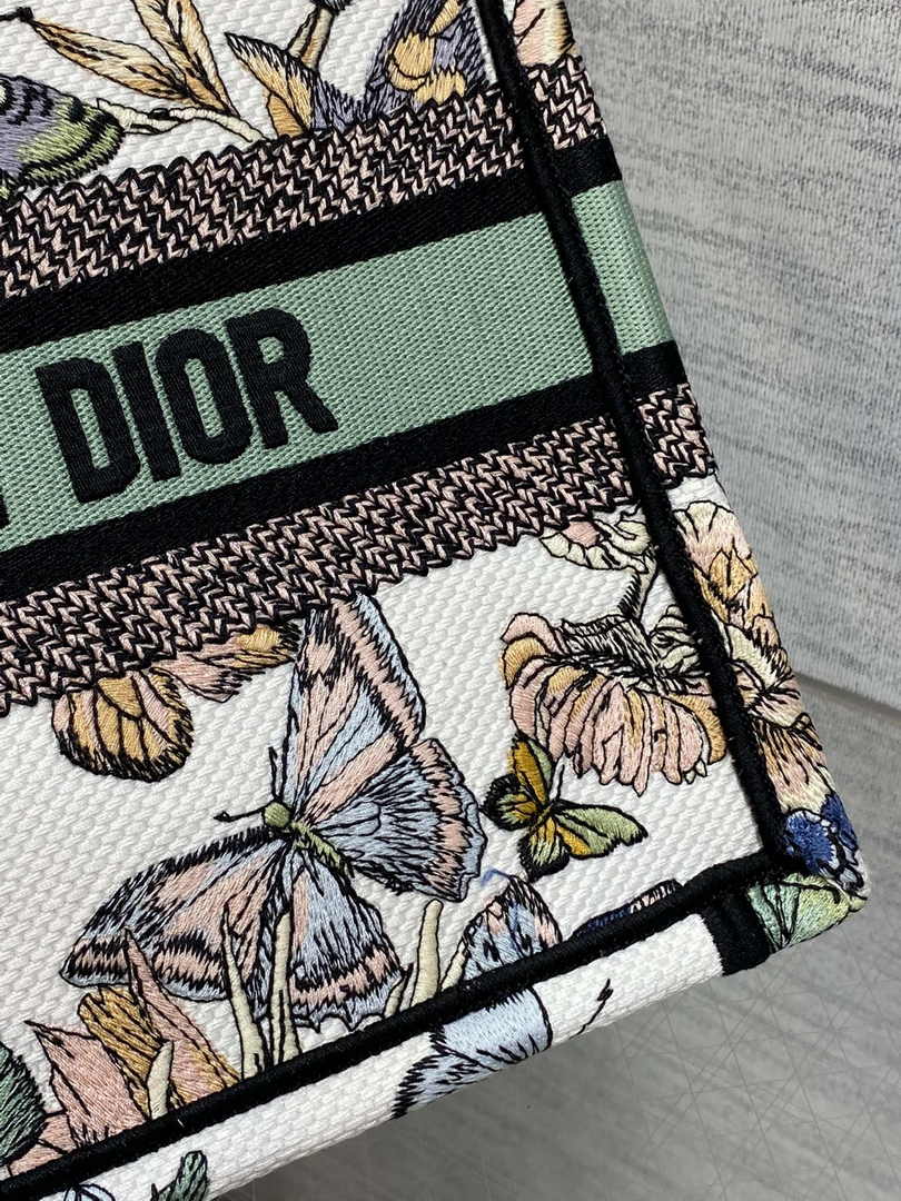 Dior Small Book Tote M1265 Toile de Jouy Embroidery M3556