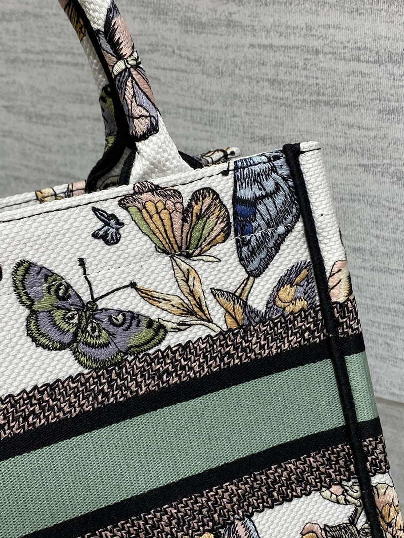 Dior Small Book Tote M1265 Toile de Jouy Embroidery M3556