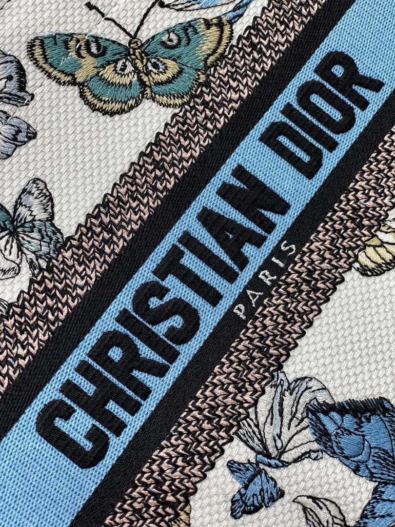 Dior Small Book Tote M1265 Toile de Jouy Embroidery M3555