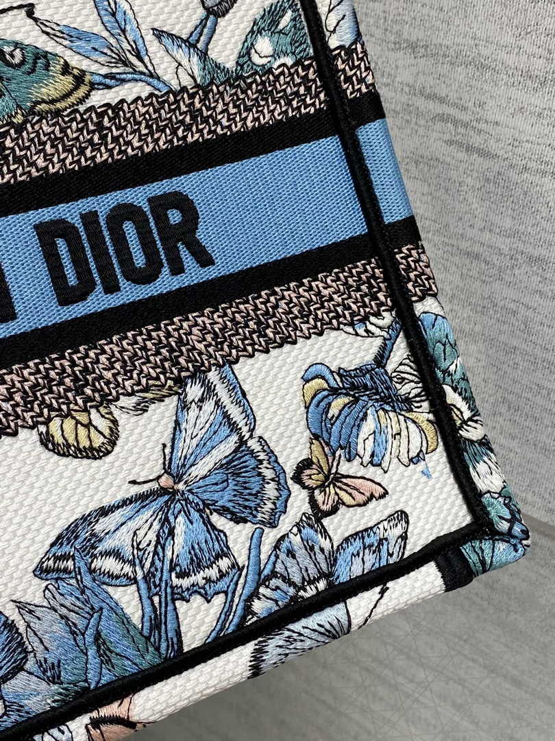 Dior Small Book Tote M1265 Toile de Jouy Embroidery M3555
