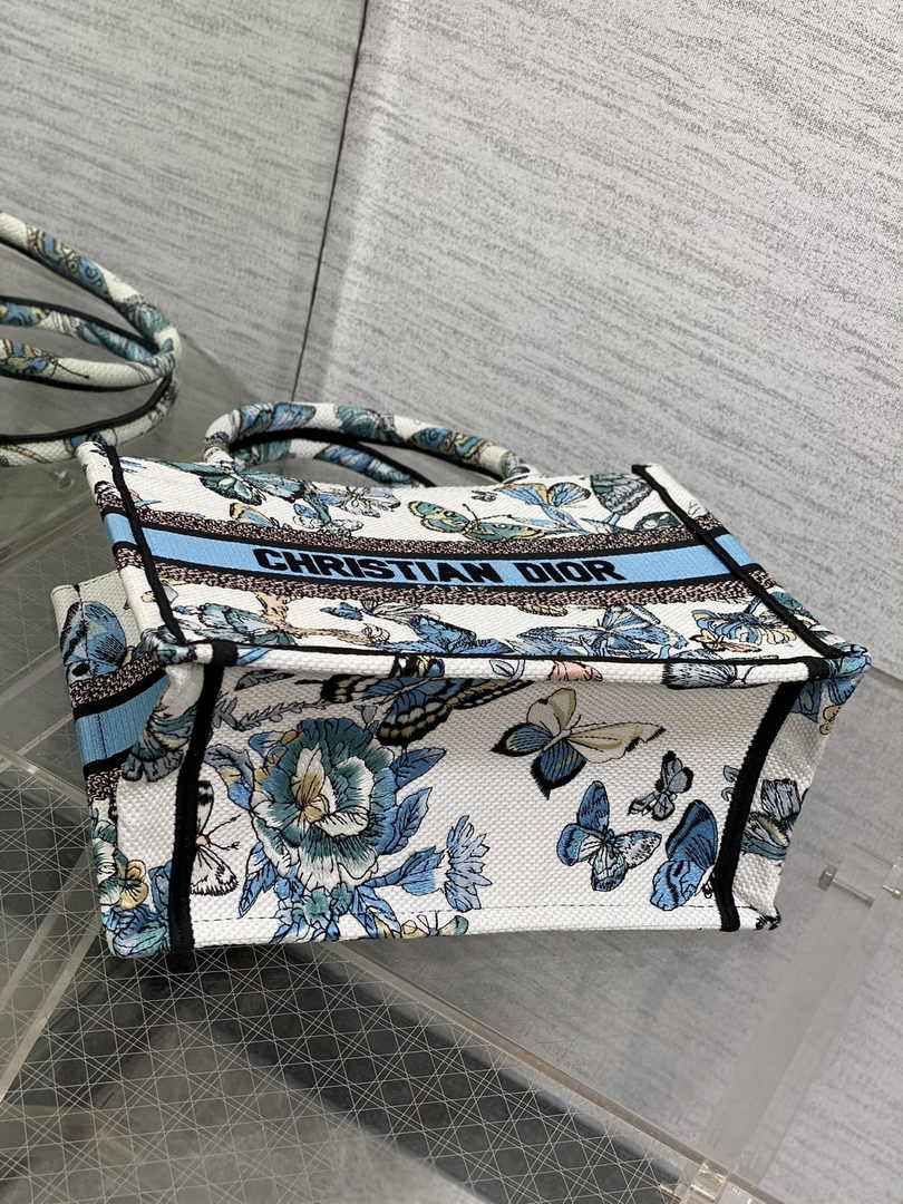 Dior Small Book Tote M1265 Toile de Jouy Embroidery M3555