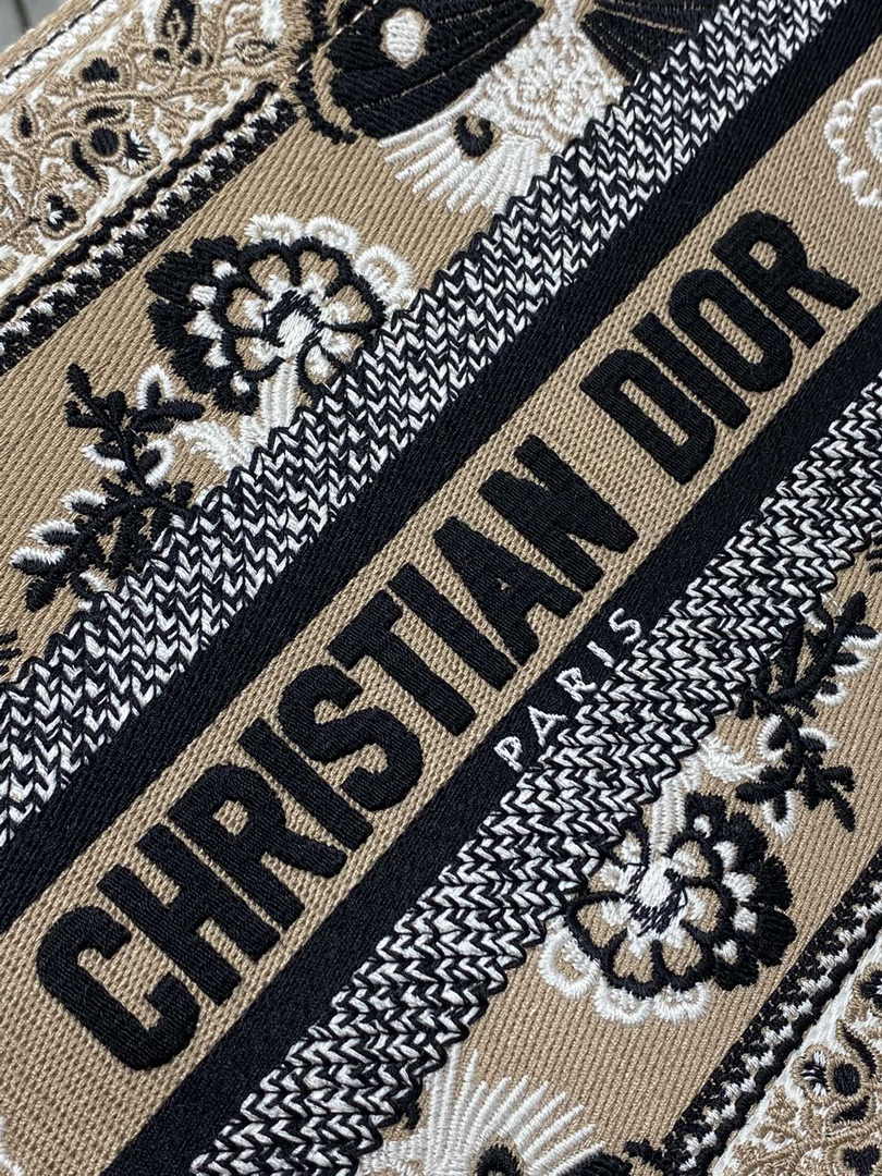 Dior Small Book Tote M1265 Toile de Jouy Embroidery M3545