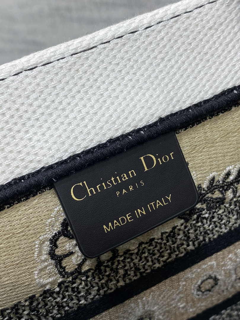 Dior Small Book Tote M1265 Toile de Jouy Embroidery M3545