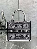 Dior Small Book Tote M1265 Toile de Jouy Embroidery M3546