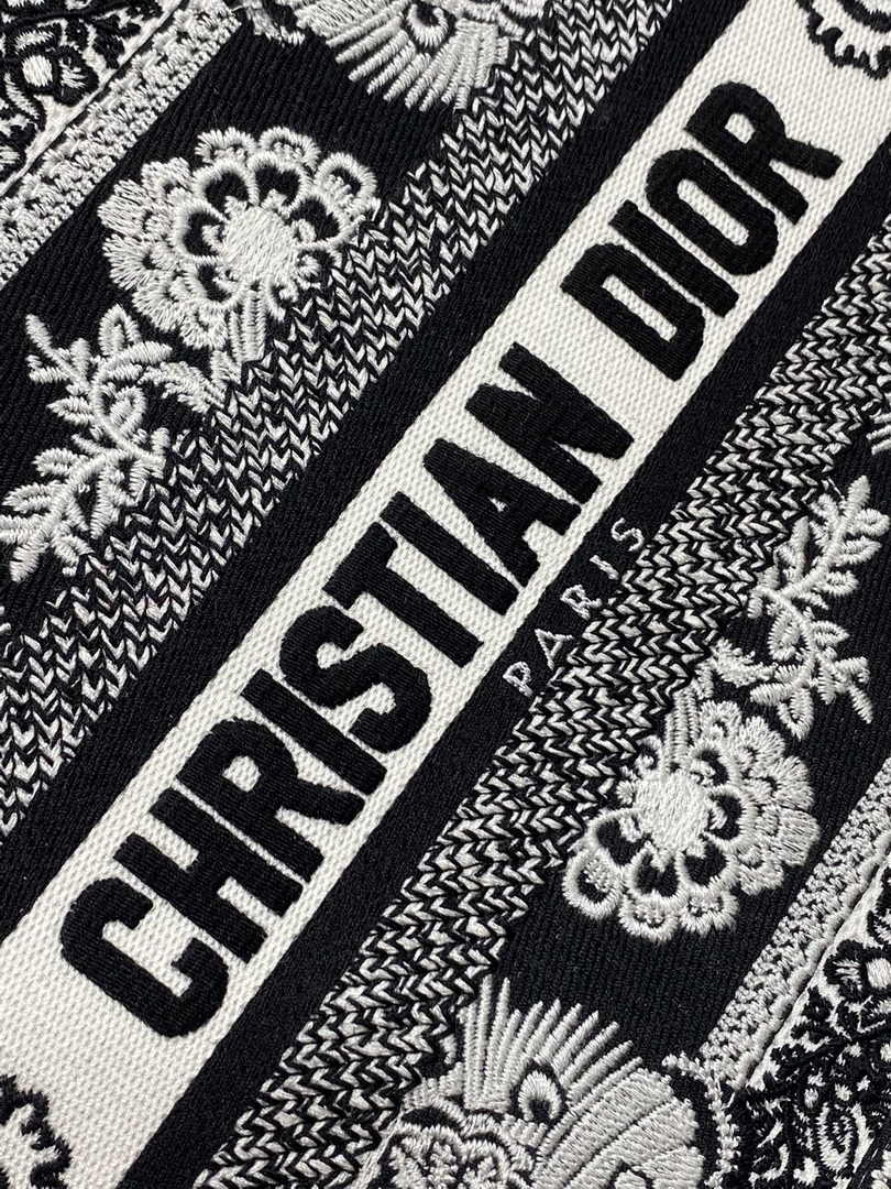 Dior Small Book Tote M1265 Toile de Jouy Embroidery M3546