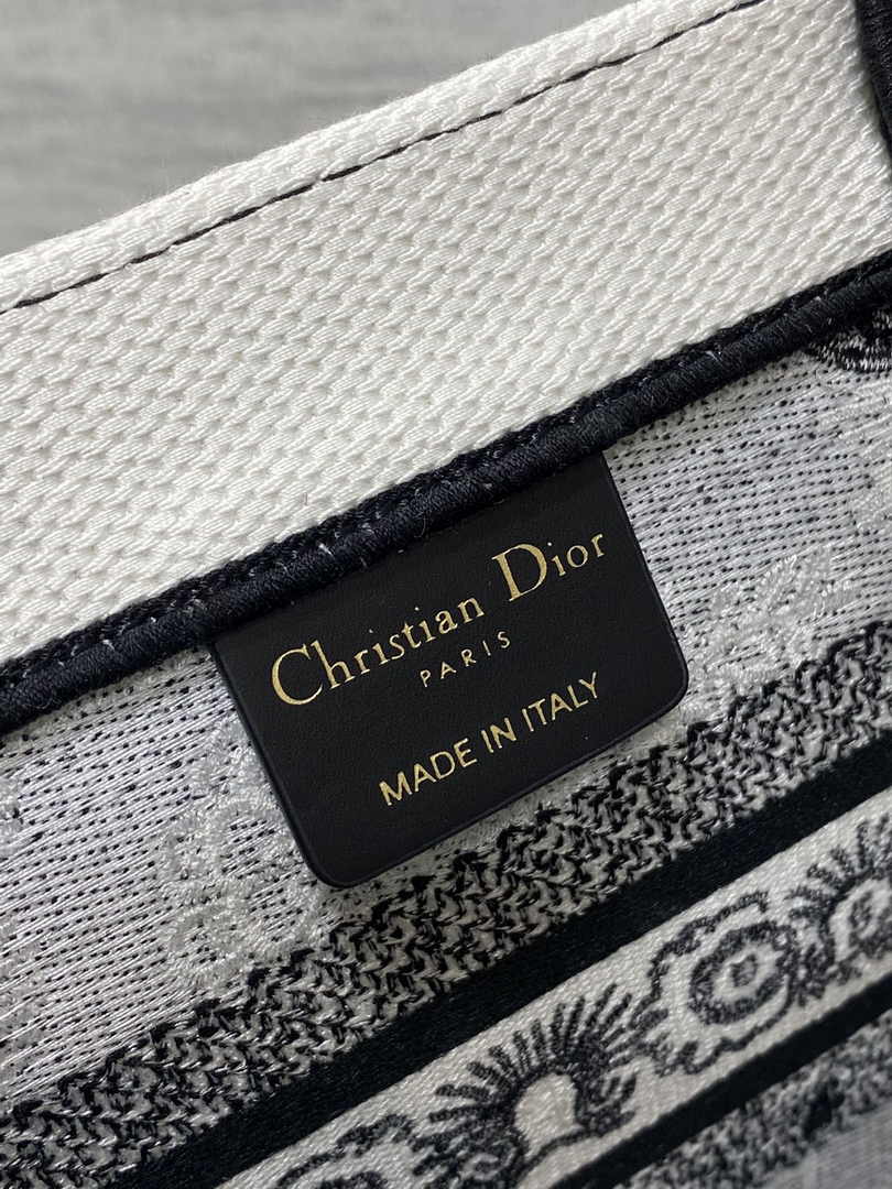 Dior Small Book Tote M1265 Toile de Jouy Embroidery M3546