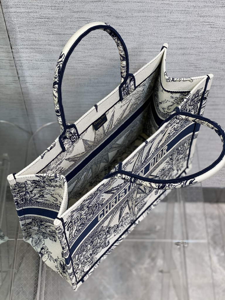Dior M1286 Large Book Tote Beige Multicolor Rêve d'Infini Embroidery