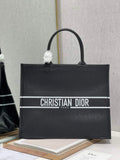 Dior M1286 Large Book Tote Black Oblique Calfskin