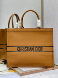 Dior M1286 Large Book Tote Brown Calfskin